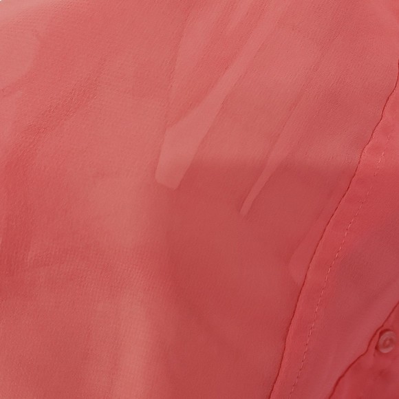 Candie's Women's Hi Low Long Sleeve Sheer Button Down Blouse, Size Large - Picture 8 of 10